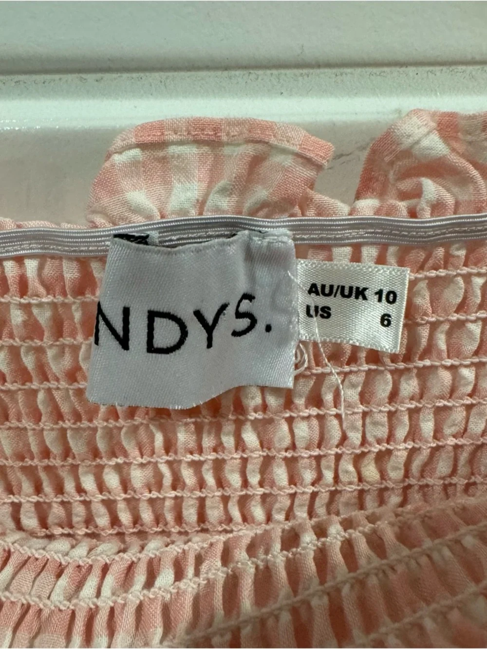 SNDYS Courtney Pink Gingham Smocked Midi Dress - Picture 6 of 7